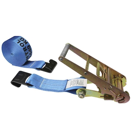 Us Cargo Control 3" x 30' Blue Ratchet Strap w/ Flat Hooks 7530fh-blu